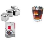 metaltex Eiswürfel-Set, wiederverwendbar, aus Edelstahl Farbe: silber, zum Kühlen ohne Verwässerung, - 1 Stück (253504000)