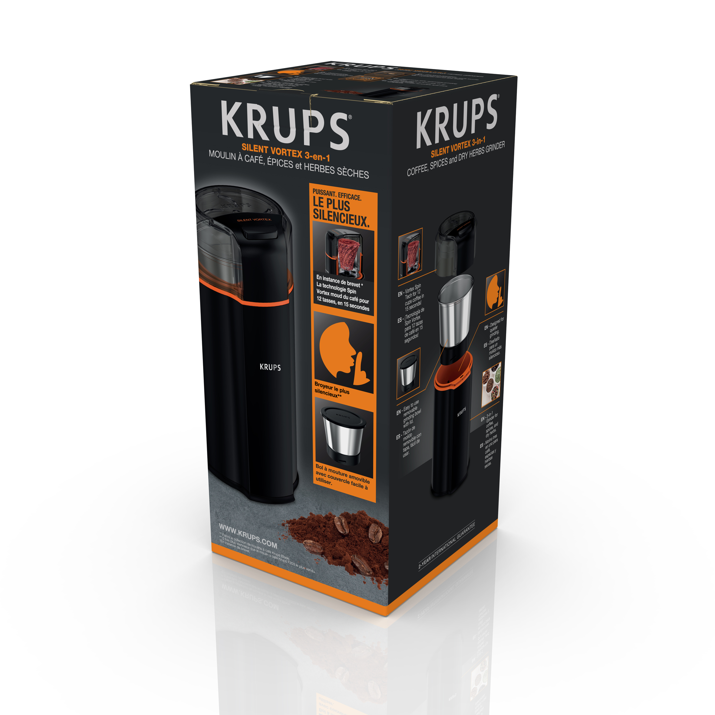 Krups Silent Vortex GX3328 Kaffeemühle 175 W Schwarz