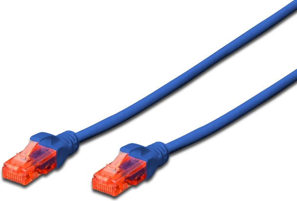 DIGITUS CAT 6 U-UTP Patchkabel Cu LSZH AWG 26/7 Länge 0,50 m Farbe Blau (DK-1617-005/B)