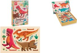 agipa Magnetspiel "Dinosaurier", 52 Magnets, mit Magnetbühne 52 Magnets mit abnehmbarer Bühne, in einer Schachtel aus - 1 Stück (19233)