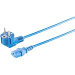 MicroConnect Power Cord Schuko Angled - C13 1.8m Blue (MC-SCHUANGC13180B)