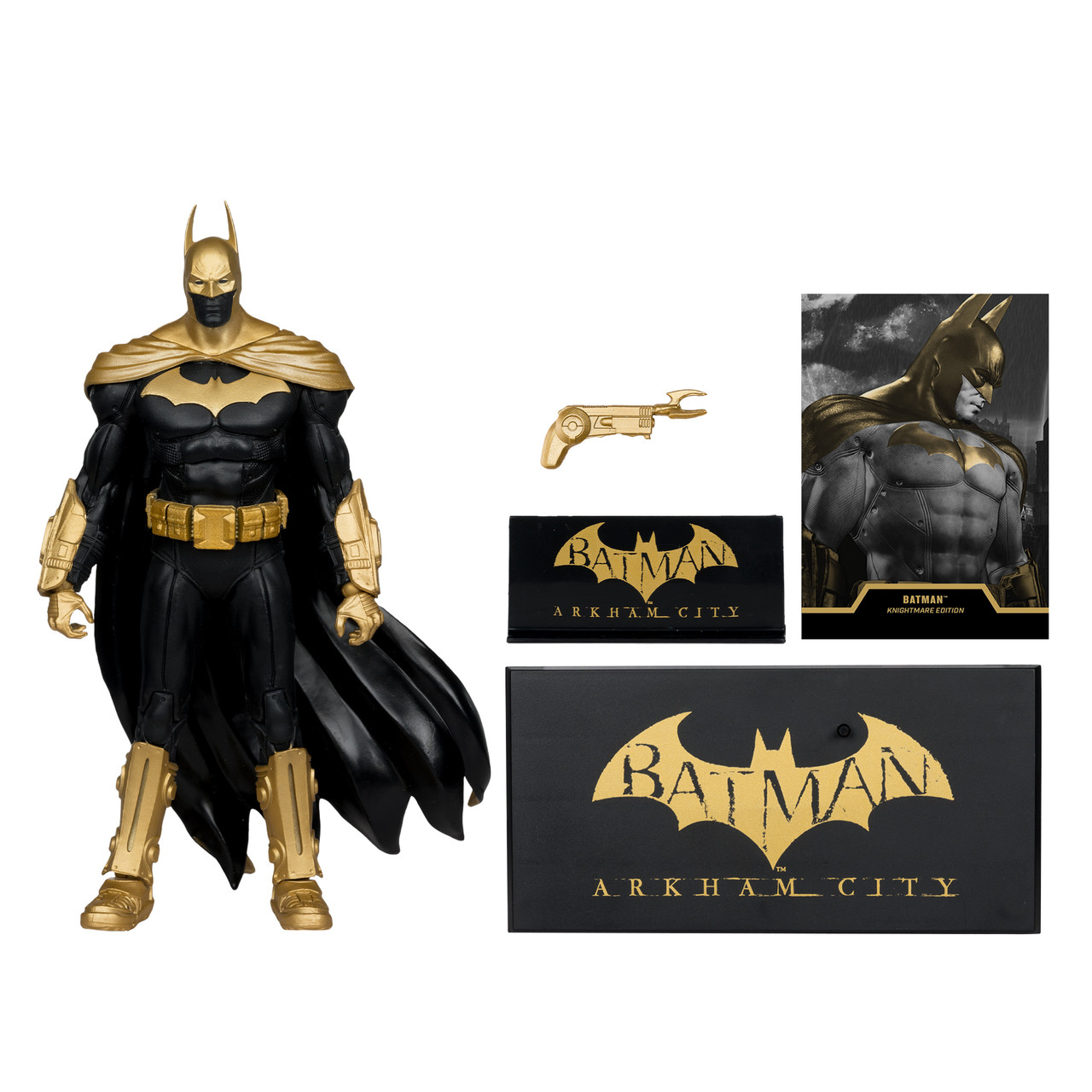 McFarlane DC Multiverse Batman Knightmare Action Figur Arkham City 178 mm Gold/Schwarz