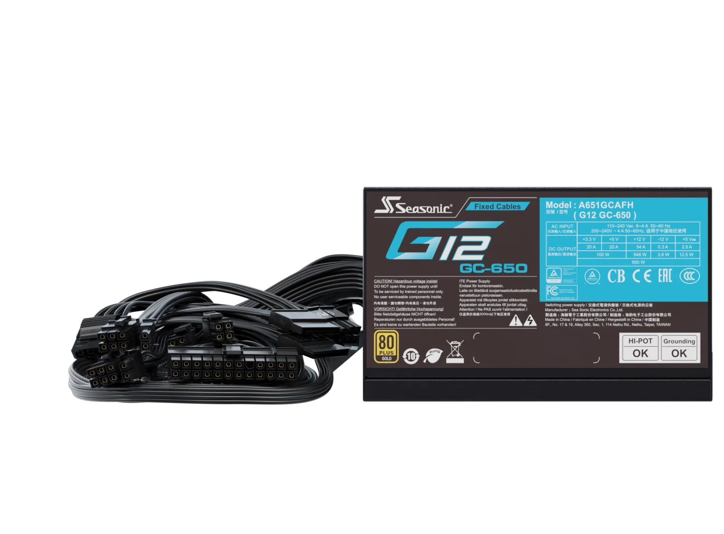 Seasonic G12 GC-650 650 W PC-Netzteil Schwarz