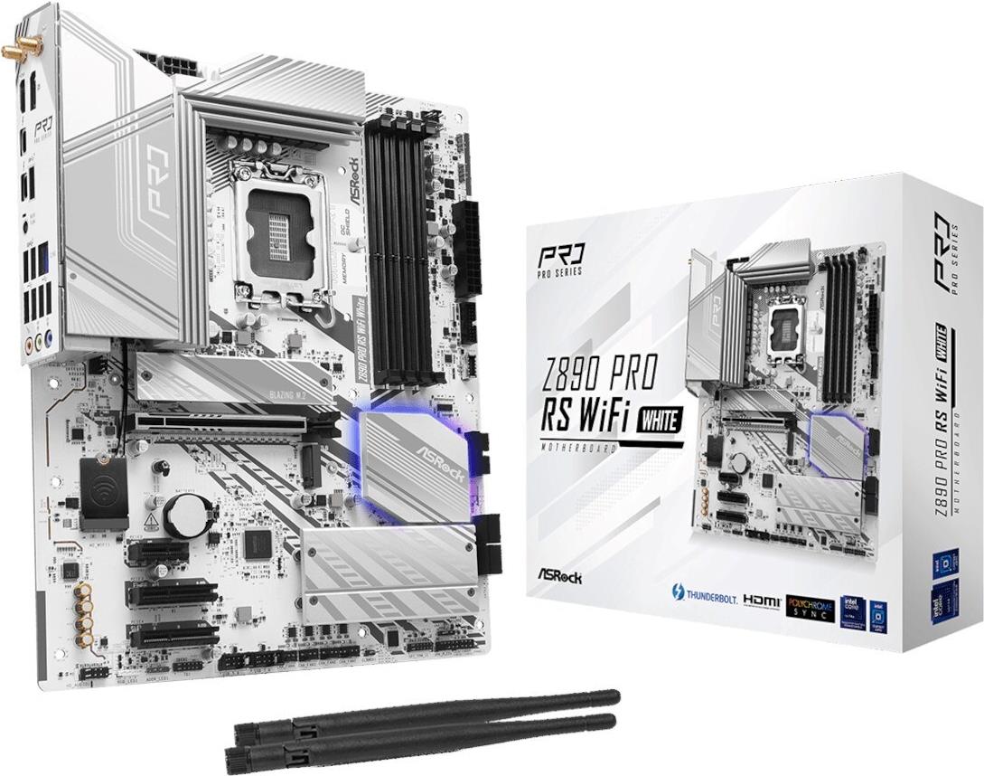 ASRock Z890 Pro RS WiFi White Intel DDR5 S1851 (90-MXBQC0-A0UAYZ)