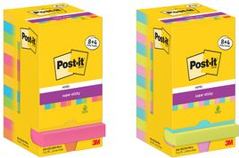 Post-it Haftnotiz 654-SSCARN-P8+4 76x76mm 90Bl farbig 12 St./Pack. (654-SSCARNP8+4)