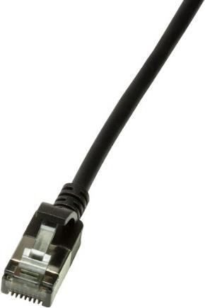 LogiLink Slim U/FTP Netzwerkkabel 1 m Cat6a U/FTP (STP) Schwarz (CQ9033S)