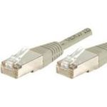 Patchkabel F/UTP, CAT.6a, grau, 0,5 m Für 10 Gigabit/s, mit besonders schmalem Knickschutz (859502)