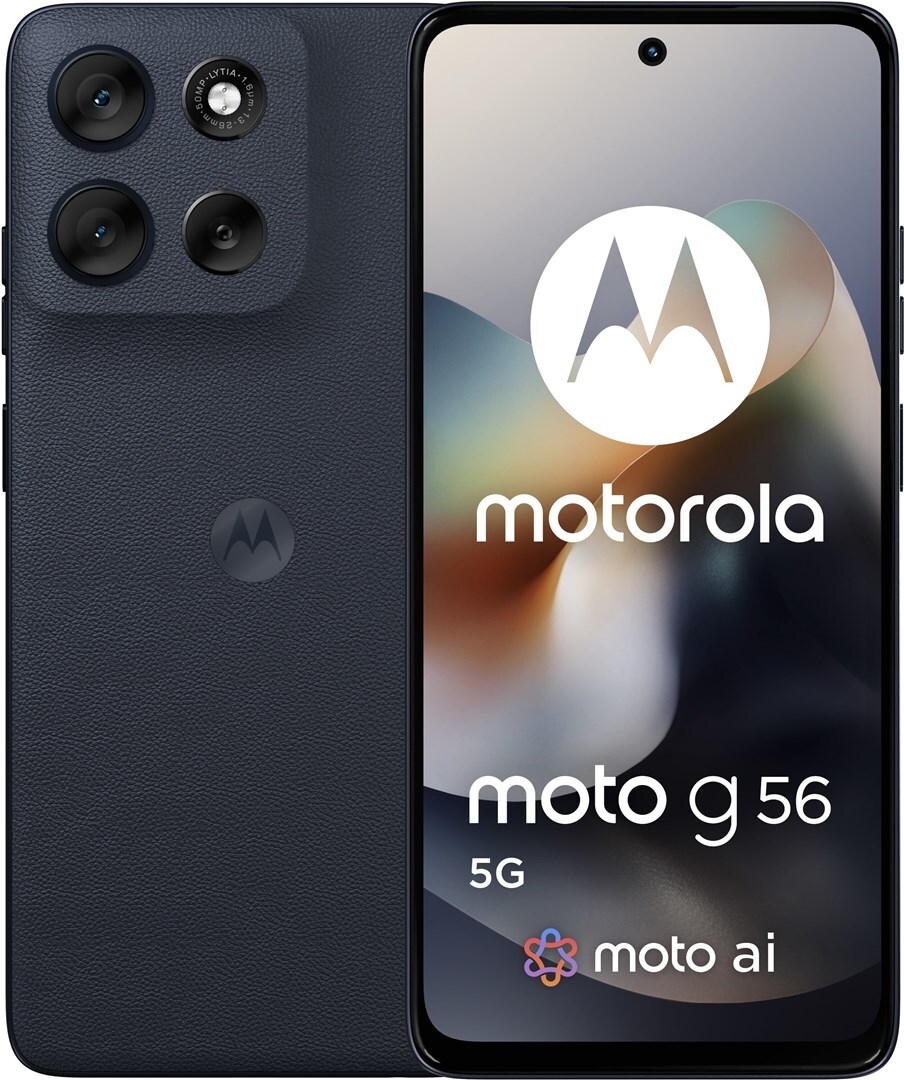 Motorola Moto G56 (256 GB, Black Oyster, 6.72", Dual SIM, 50 Mpx, 5G) Schwarz (PB7Y0030PL)