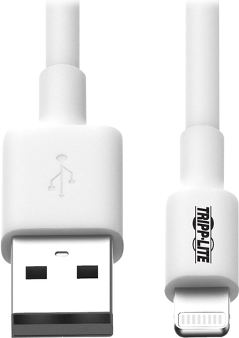 Tripp Lite 6ft Lightning USB/Sync Charge Cable for Apple Iphone / Ipad White 6' (M100-006-WH)