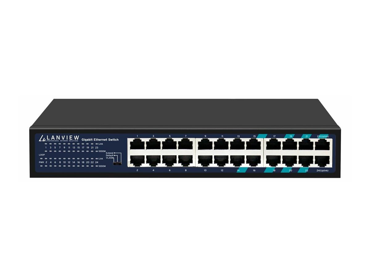 Lanview LVN-1U-24PORT-1G 24-Port Gigabit Ethernet Smart Switch Schwarz