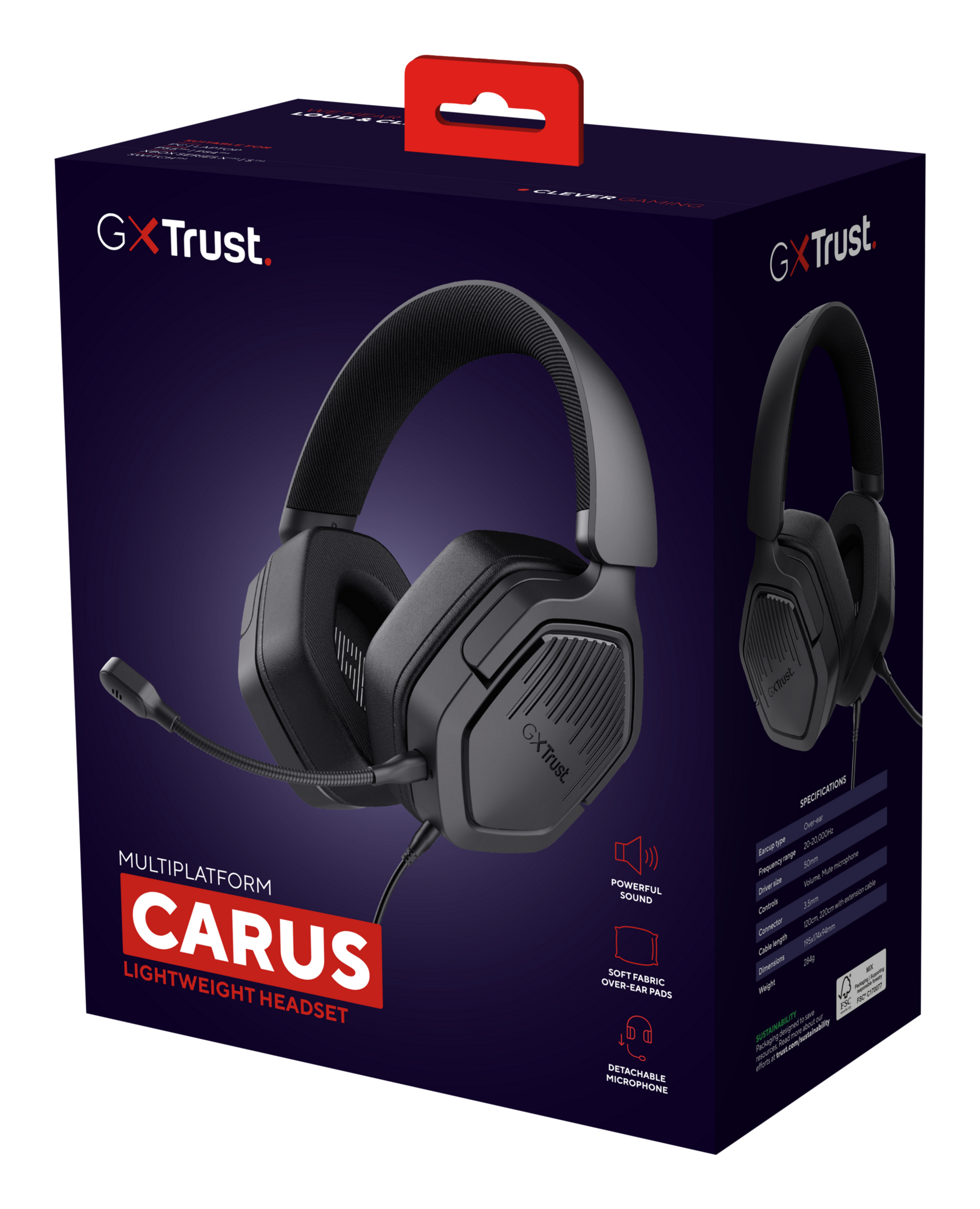 Trust GXT 492 Carus Headset 3,5 mm Schwarz