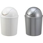 plast team Schwingdeckel-Abfalleimer, 5 Liter, silber Material: PP, mit Schwingdeckel, Deckel abnehmbar, - 1 Stück (13450803)