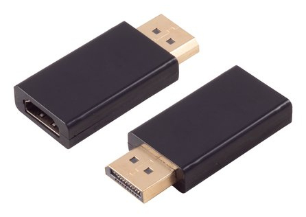 S/CONN maximum connectivity DisplayPort 1.4 Adapter HDMI-A Buchse auf DisplayPort Stecker, 4K60, Schwarz