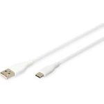DIGITUS USB 2.0 Kabel Typ C -A Silikon St/St 2m weiß (AK-300340-020-W)
