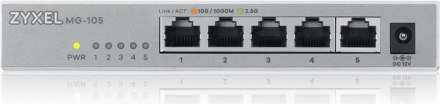 Zyxel MG-105 - Switch - unmanaged - 5 x 100/1000/2,5G Base-T - Desktop (MG-105-ZZ0101F)
