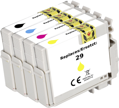 Renkforce Tinte Kombi-Pack ersetzt Epson T2986 (C13T298640) Kompatibel Schwarz, Cyan, Magenta, Gelb RF-5705460 (RF-5705460)