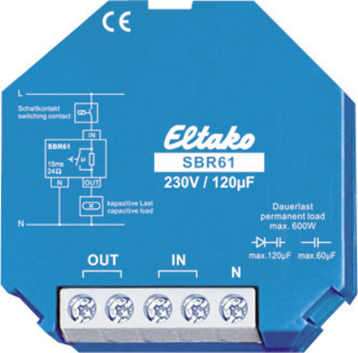 Eltako Electronics Strombegrenzungsrelais 1 Schließer 10A/250V SBR61-230V/12 (61100330)