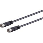 S/CONN maximum connectivity Sat-Anschlußkabel, F-Stecker - F-Stecker, 100% geschirmt, Central Pin, > 100 dB, schwarz, 1,5m (80092-128S)