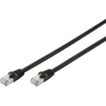 DIGITUS Outdoor-Patchkabel, Kat. 6, S/FTP, 2,0 m, schwarz 4x 2 AWG 27/7, Twisted Pair, 2x RJ45 Stecker, Haube mit - 1 Stück (DK1644-020/BLOD)