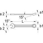 Gedore 6100970 7 XL 17 Ring-Maulschlüssel 17 mm