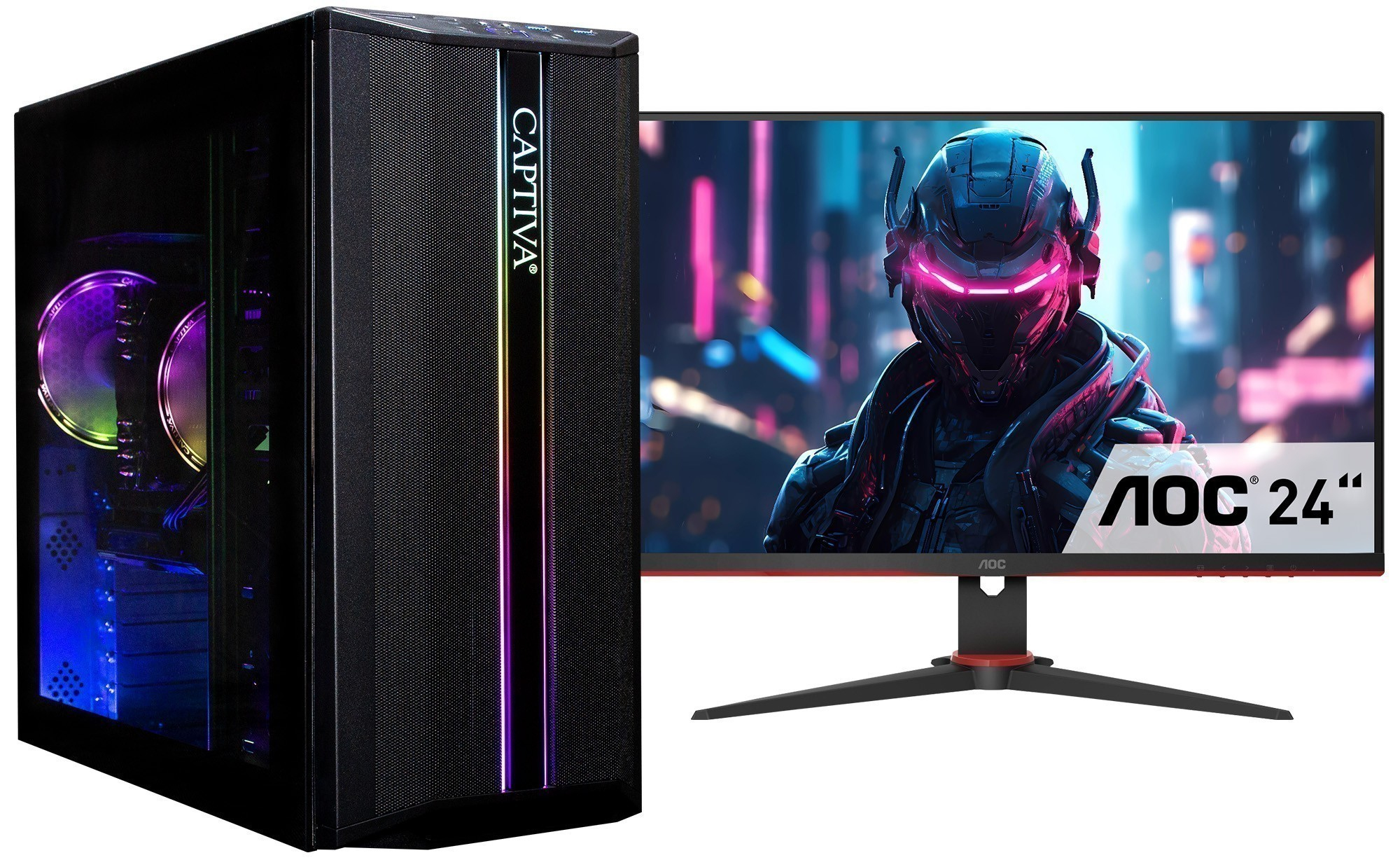 CAPTIVA Power Starter R82-901 TFT-Bundle 23,8" AMD Ryzen 7 5700G 16 GB RAM 1 TB SSD Schwarz