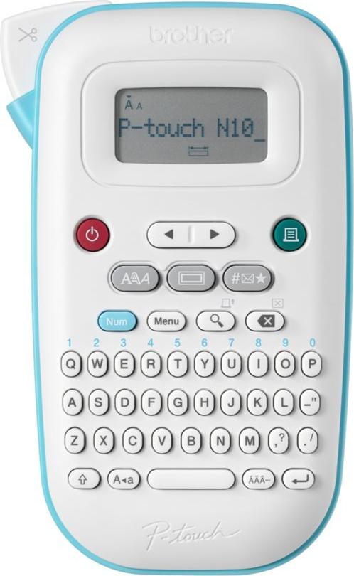 Brother P-Touch PT-N10 Tragbares Beschriftungsgerät Thermodirekt 12 mm Weiß/Blau