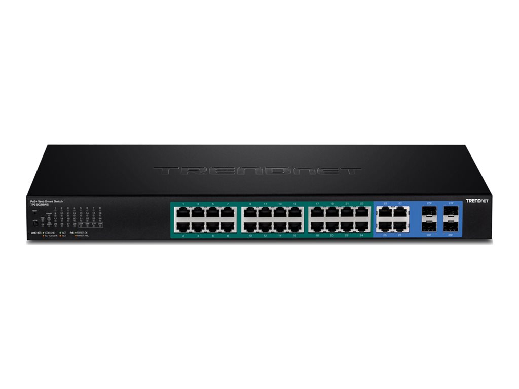 TRENDnet TPE-5028WS 28-Port PoE+ Gigabit Web Smart Switch 370W Grau