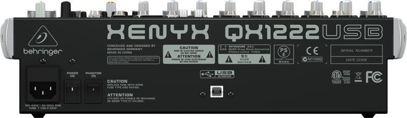 Behringer Konsolen-Mischpult QX1222USB Anzahl Kanäle:12 USB-Anschluss (32469)