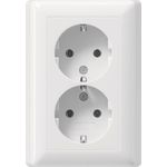 Schuko-Doppelst.ds. rws-gl o. Kralle 078803 (078803)