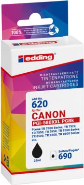edding EDD-620 schwarz Tintenpatrone ersetzt Canon PGI-580XXL BK (18-620)