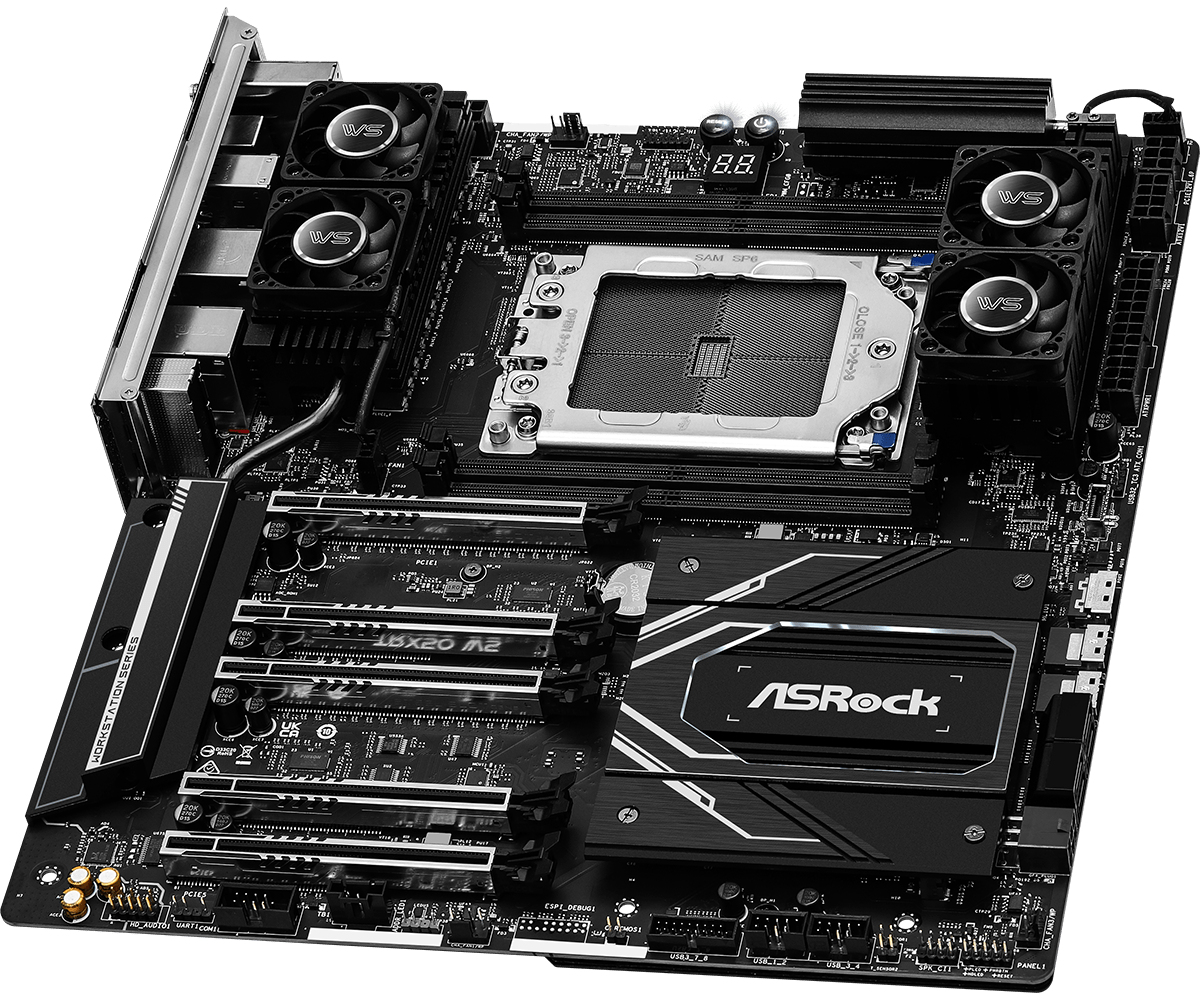 ASRock TRX50 WS E-ATX Mainboard Socket sTR5 Schwarz