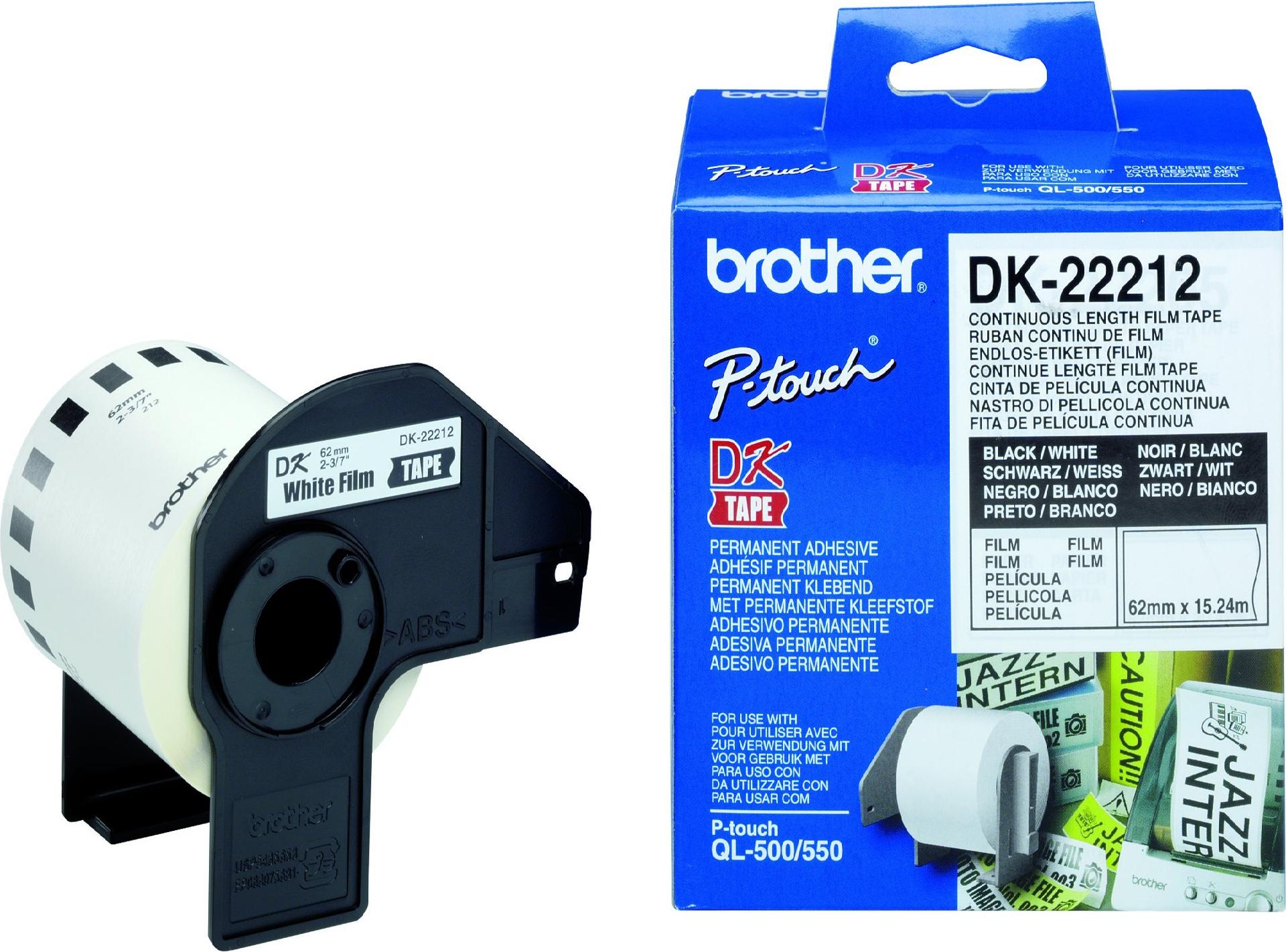 Brother DK-22212 Endlos-Etikettenrolle 62 mm x 15,2 m Weiß