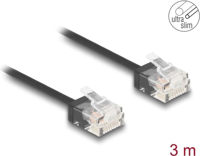 DeLOCK 80373 Netzwerkkabel Schwarz 3 m Cat6 U/UTP (UTP) (80373)