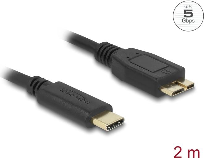 Delock USB 5 Gbps Kabel Type-C Stecker zu Typ Micro-B 2 m (81160)