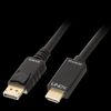 Lindy - Video- / Audiokabel - DisplayPort / HDMI - DisplayPort (M) bis HDMI (M) - 1,0m - 4K Unterstützung (36921)
