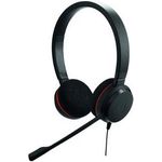 Jabra Evolve 20 UC Duo USB (Überkopfbügel), USB Anschluss mit Mute-Taste und Lautstärke-Regler am Kabel (4999-829-209)