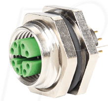 METZ CONNECT M12 BU8 371 - Buchse M12, 8-polig, Rückwandmontage