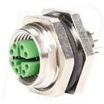 METZ CONNECT M12 BU8 371 - Buchse M12, 8-polig, Rückwandmontage