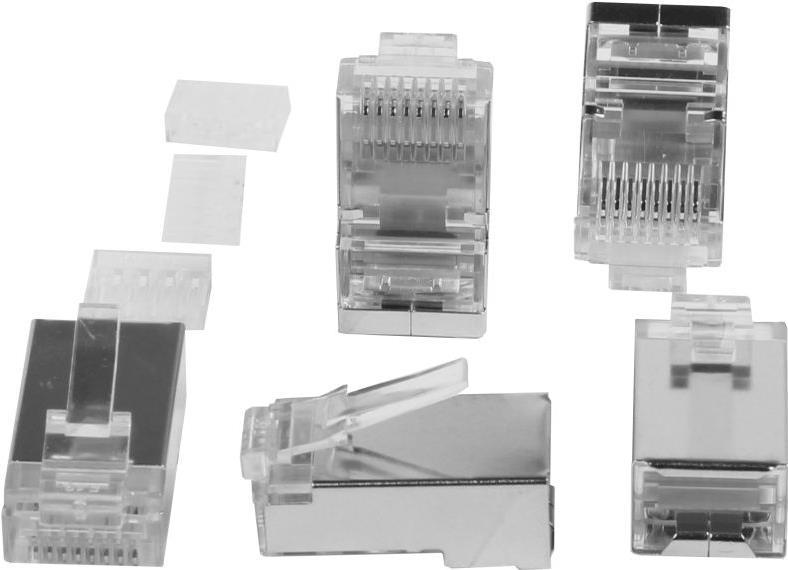 TP-Stecker TP, S-UTP, CAT6/CAT6A, 100-Pack, ohne Tülle, mit Einfädelkamm, Synergy21 (S215674)