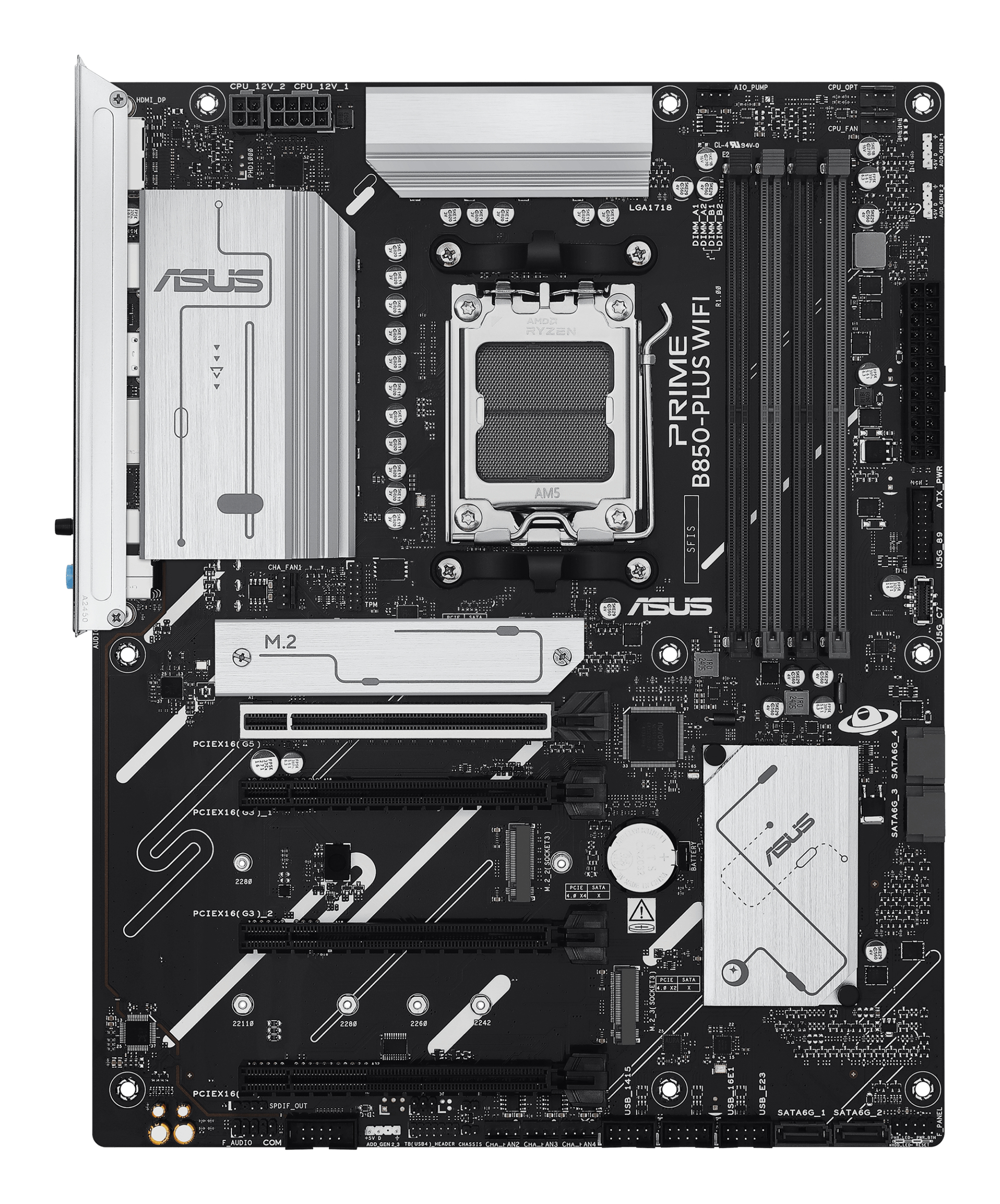 ASUS Prime B850-PLUS WIFI Mainboard ATX Sockel AM5 DDR5 Wi-Fi 6E Schwarz