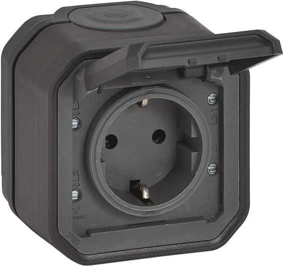 Legrand Plexo NEW SCHUKO-Steckd. 069799L anthrazit 10 (069799L)