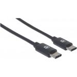Manhattan 354882 3m USB C USB C Männlich Männlich Schwarz USB Kabel (354882)