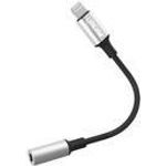 InLine® Lightning Audio Adapter Kabel, für iPad, iPhone, iPod, silber/schwarz, 0,1m (31440)