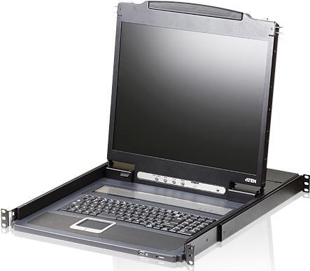 Aten CL3000N Konsolenregal 48,3 cm (19" ) 1280 x 1024 Pixel Metall Schwarz 1U (CL3000N F)