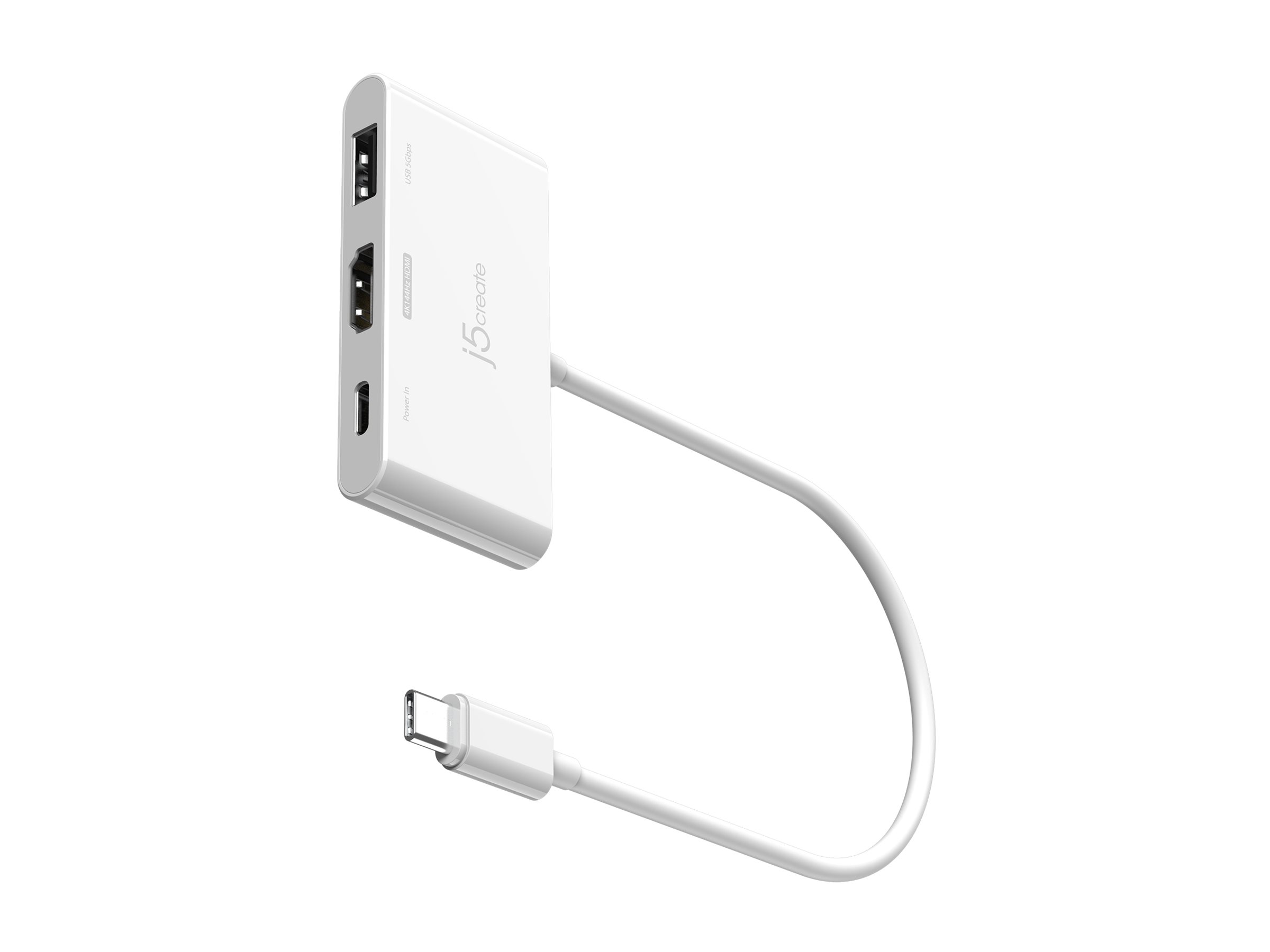 j5create JCA399 USB-C HDMI Adapter 4K144Hz 100W PD Weiß
