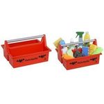 allit Tragekasten McPlus Carry "Putzteufel", rot ergonomischer Bügelgriff aus Aluminium, 2 große Fächer, - 1 Stück (8500903012)