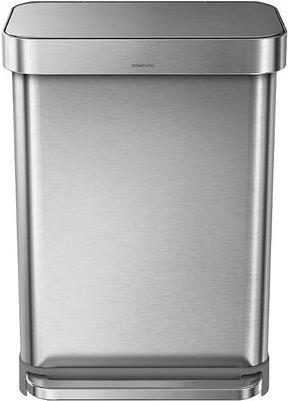 simplehuman CW2023 Mülleimer 55 l Rechteckig Edelstahl (CW2023)