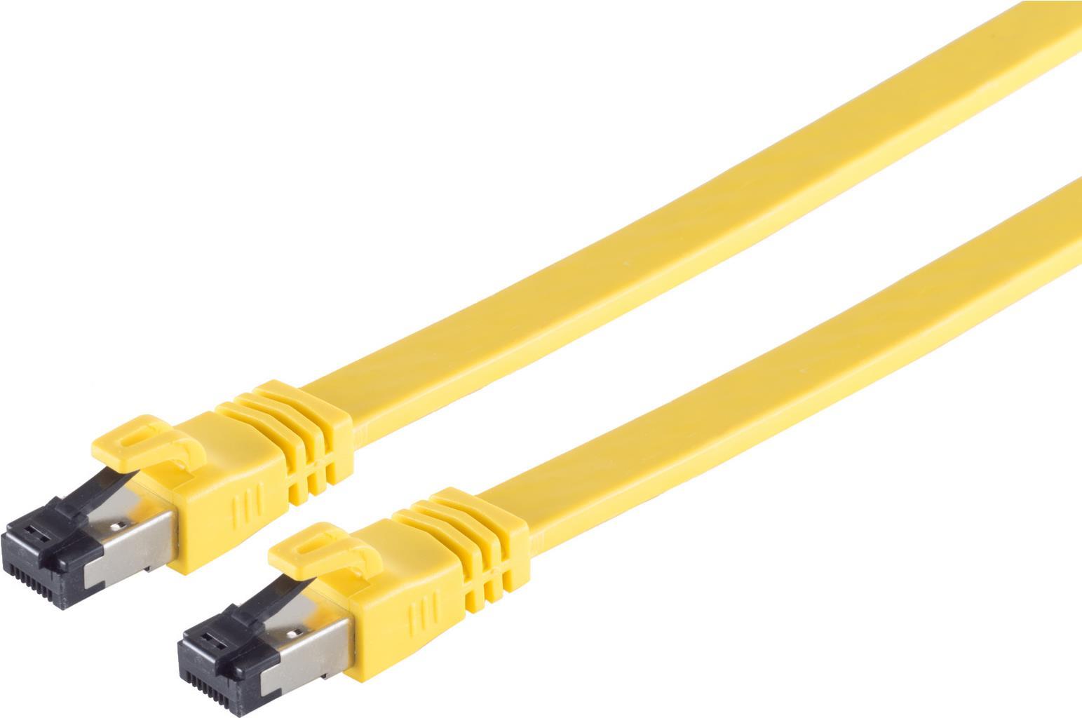 S/CONN maximum connectivity Netzwerk-Patchkabel CAT 8.1 U/FTP (PIMF) flach Halogenfrei (LSZH) gelb 1,55m (08-42152)