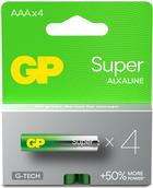 GP Battery 1x4 GP Super Alkaline 1.5V AAA Micro LR03 Rel. 03024AETA-B4 (03024AETA-B4)