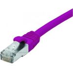 Patchkabel CAT. 6, F/UTP, PoE, halogenfrei, violett, 5,0 m Geschirmtes Patchkabel mit Rastnasenschutz (854414)